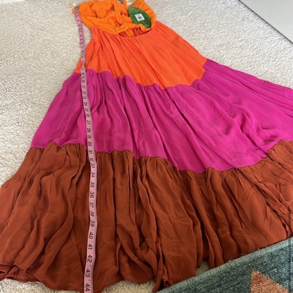 FARM RIO- Warm Color Blocking Maxi Dress - Picture 2 of 6